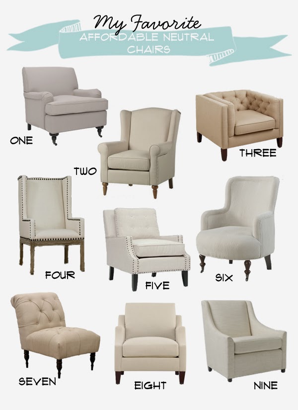 My Favorite Affordable Neutral Chairs