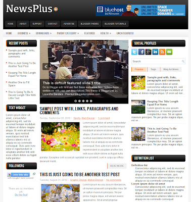 NewsPlus magazine Blogger Template