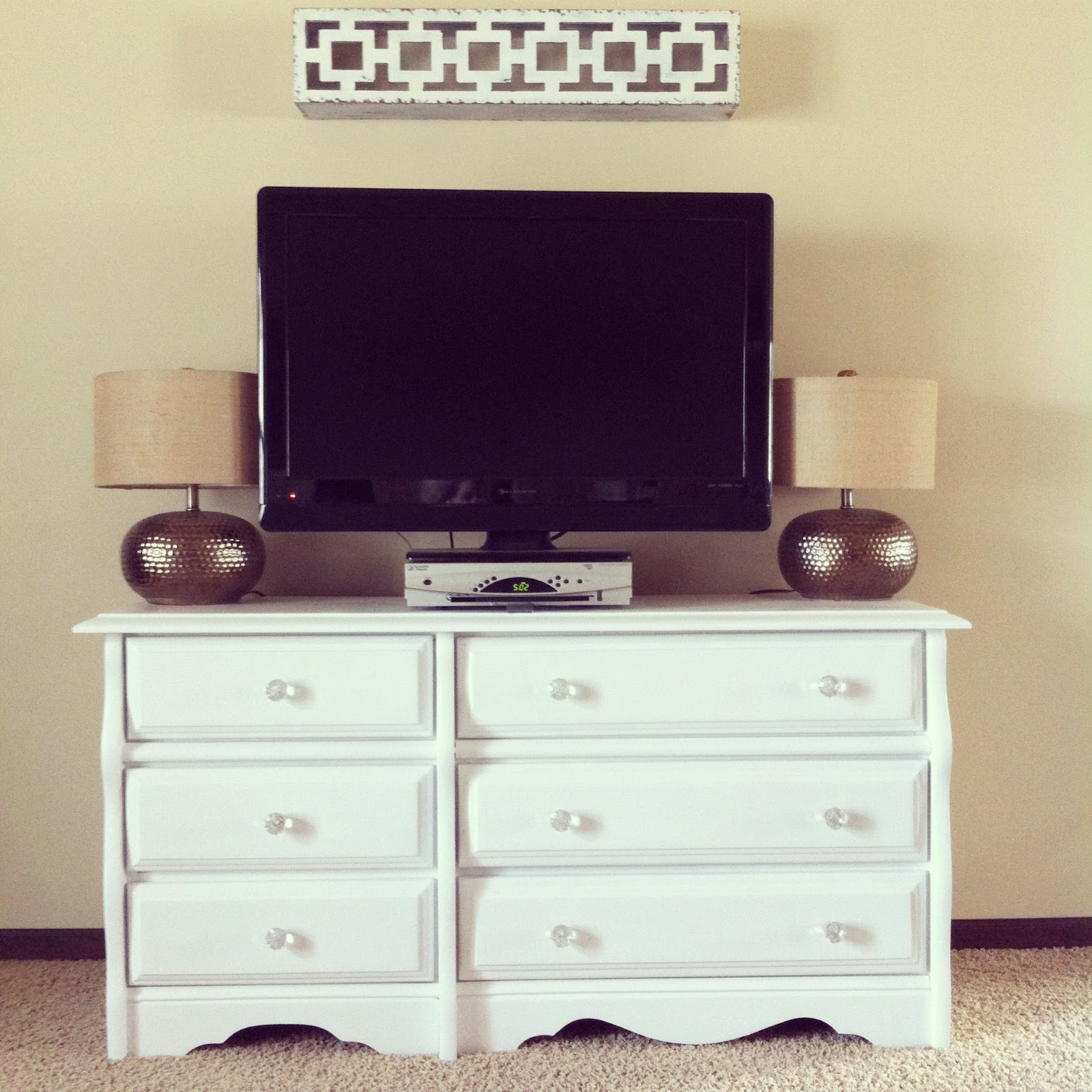 Life More Lovely Dresser turned TV stand
