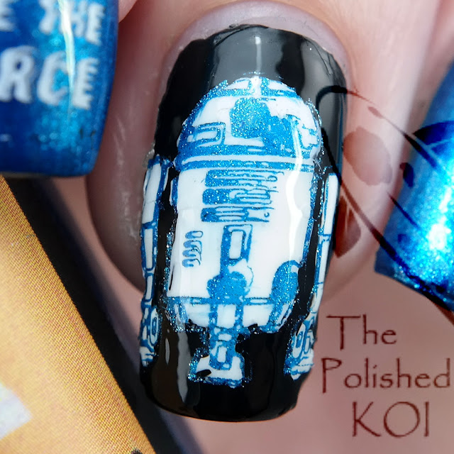 Esmaltes da Kelly R2-D2 Star Wars nail art 