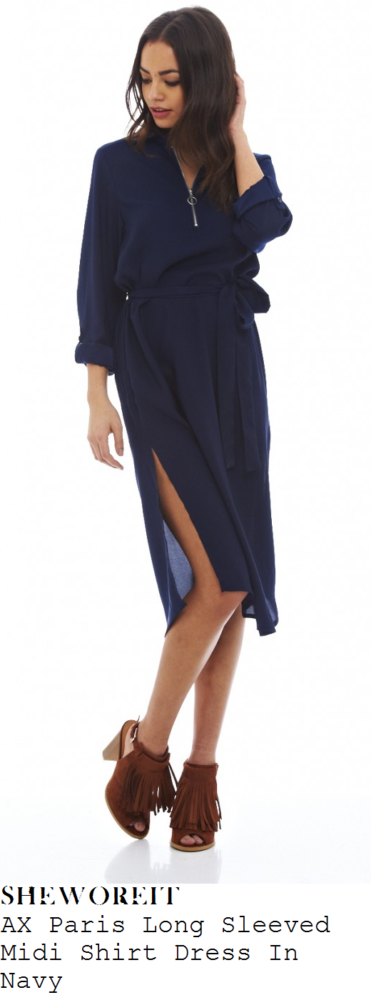 megan-mckenna-navy-blue-long-sleeve-zip-front-detail-shirt-midi-dress