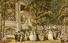 Vauxhall by T Rowlandson  - Mary is on the right in a white dress with the Prince of Wales  at her side © British Museum
