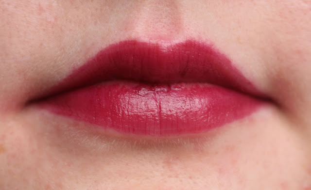 Photograph of diamond life rose gold lipstick on the lips