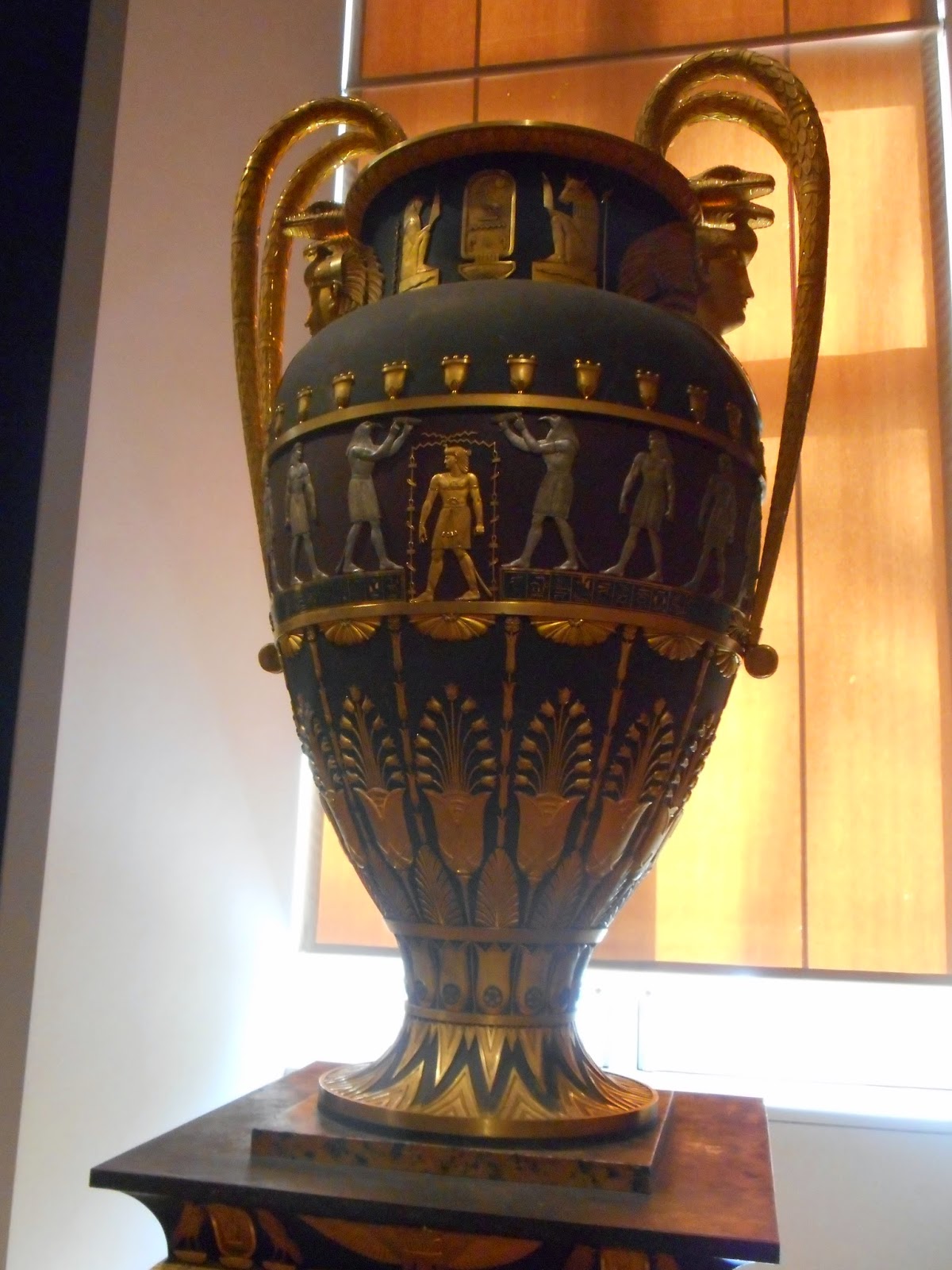 Southern Folk Artist & Antiques Dealer/Collector Egyptian vase and