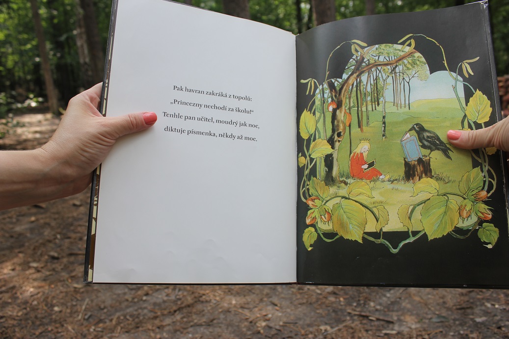 ukázka z dětské knihy Princeznička v lese