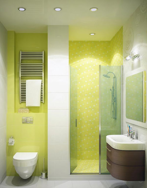 Kamar Mandi Minimalis Nuansa HIjau