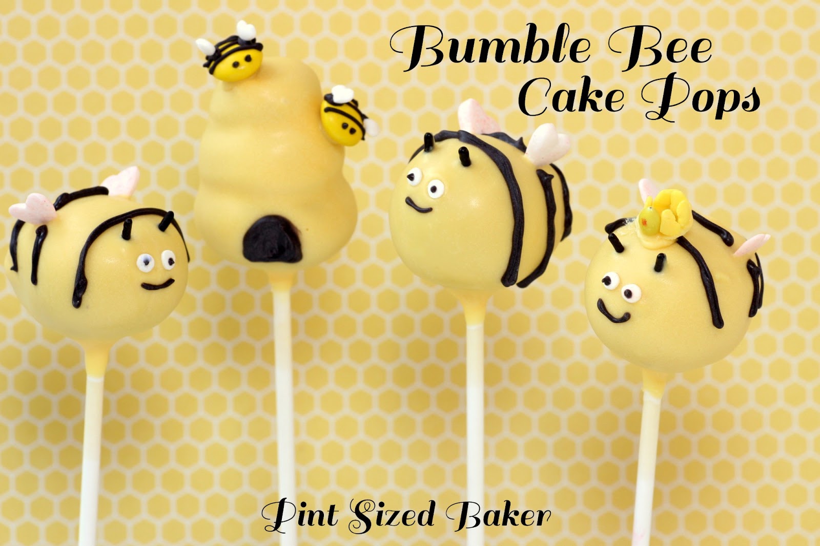 Bee cake bumble pops make bees party cakes pop cupcake birthday pintsizedbaker buzz baker pint sized queen hive Bumble bee cake pops