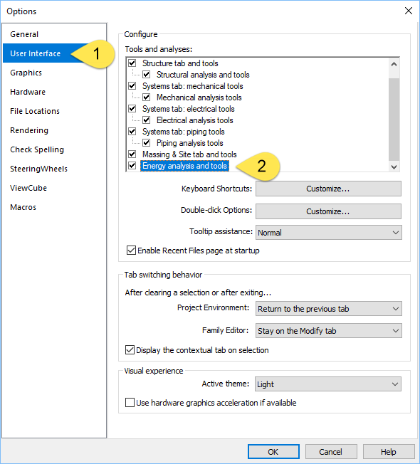 BIM Chapters: Energy Settings Properties Missing