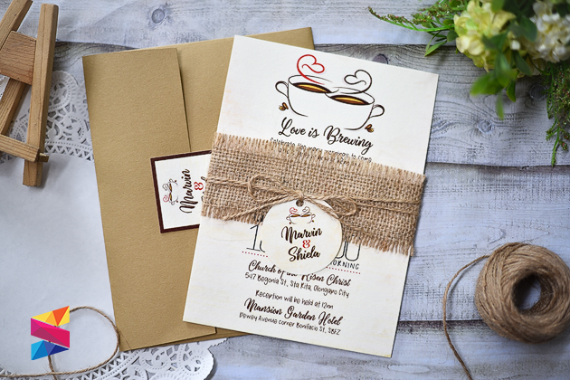 Coffee Themed Wedding Invitation Stunro Creativeworks