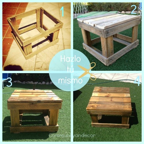 tutorial para reciclar palets para crear una mesa de jardin reciclada