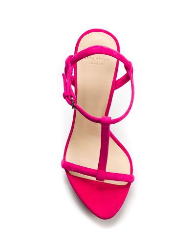zara pink sandals