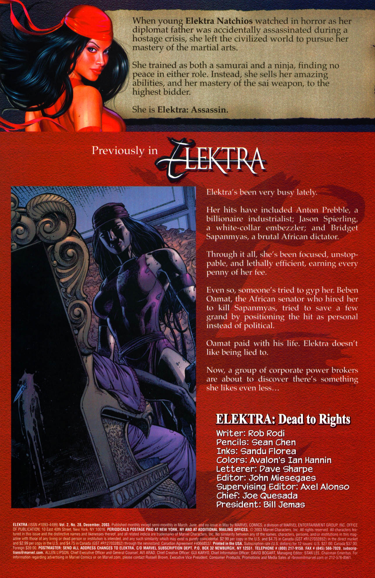 Read online Elektra (2001) comic -  Issue #28 - 2