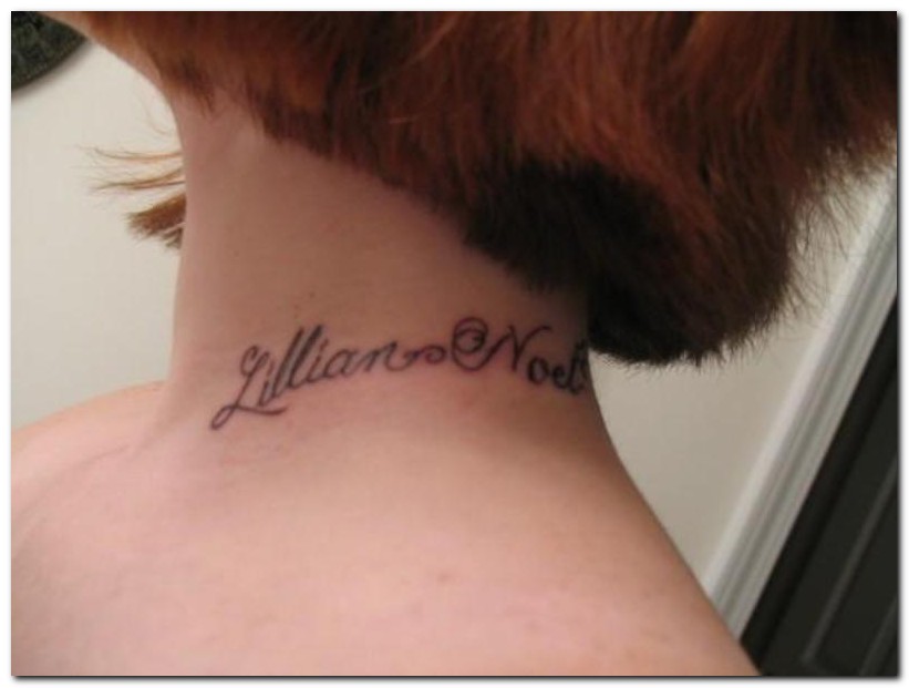tattoos ideas for names. Name tattoo designs on girls
