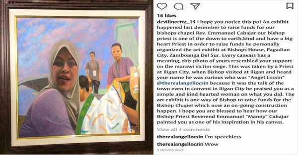 A Bishop Priest Painted Angel Locsin In An Art And Featured It In An Exhibit A Bishop Priest Painted Angel Locsin In An Art And Featured It In An Exhibit