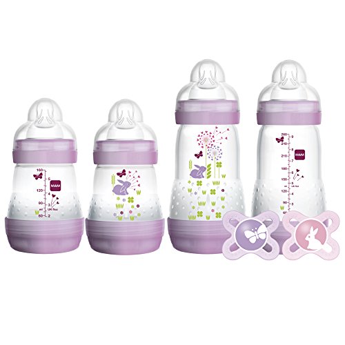 MAM Gift Set, Best Pacifiers and Baby Bottles for Newborn Breastfed