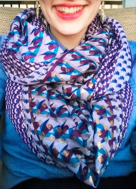 Fall Fashion Finds and Sales Purple Glitter Scarf