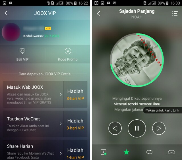 JOOX VIP Keunggulan JOOX VIP