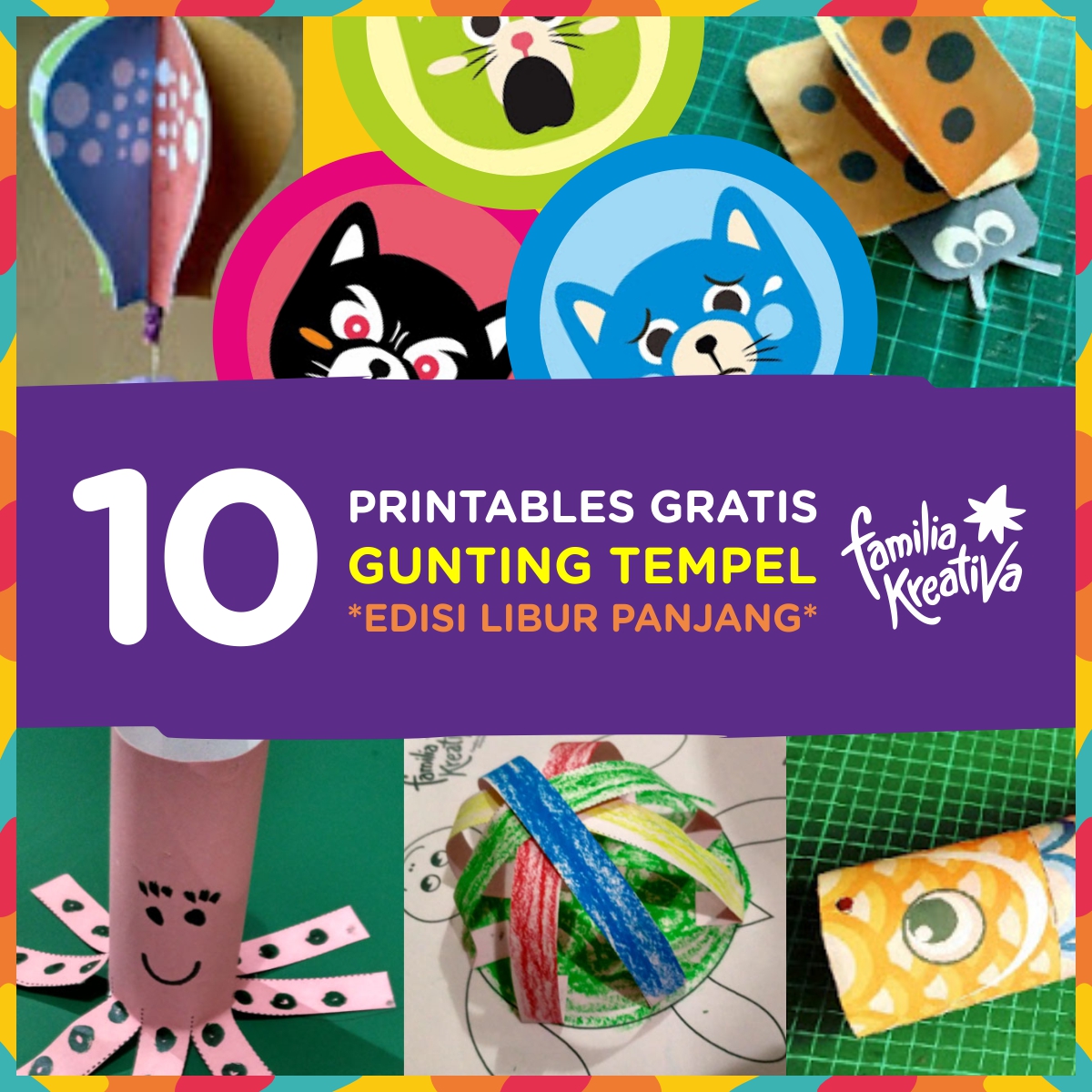 10 Printable Gunting Tempel untuk mengisi waktu liburan di Rumah