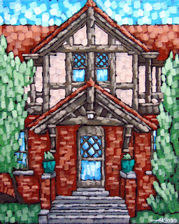 Glensheen Estate Painting by artist Aaron Kloss from Plein Aire Duluth Glensheen Estate Painting by artist Aaron Kloss from Plein Aire Duluth, painting of glensheen, acrylic painting, landscape of glensheen, aaron kloss glensheen