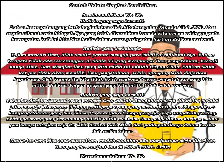 Contoh Pidato Sambutan Singkat Tentang Pendidikan Anak