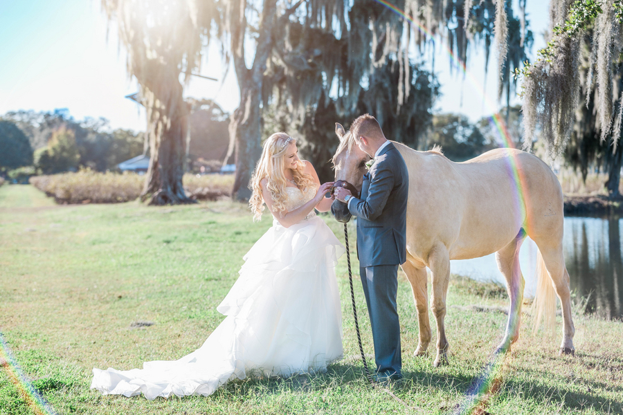 Pink and Gold Rustic Barn Wedding