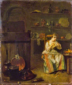 A Girl in a Kitchen by Nicolas Lancret, 1720s