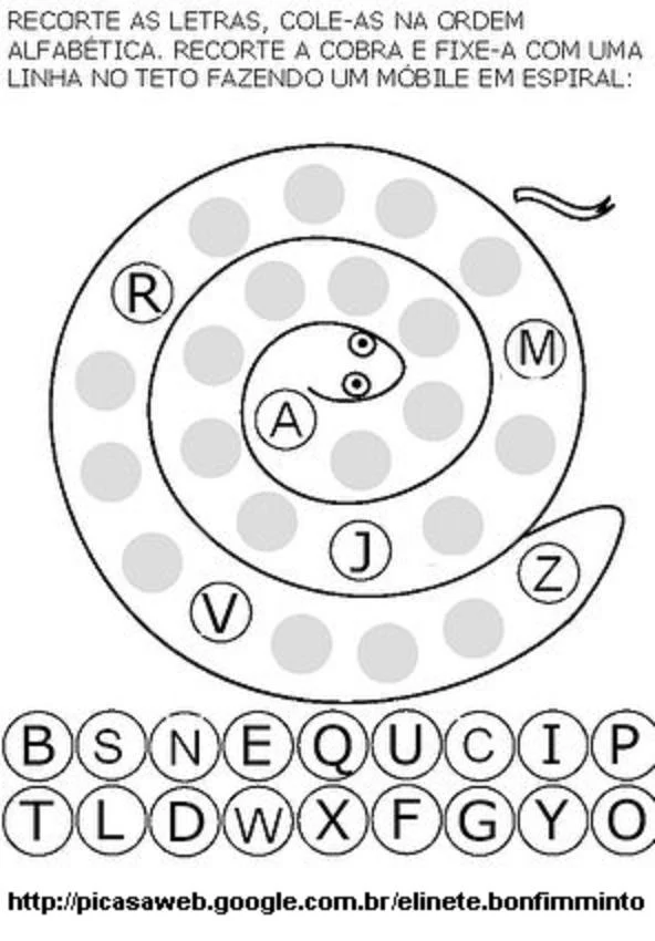exercícios alfabetização infantil