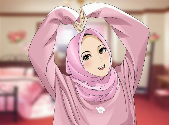 50+ Kartun Hijab Wallpaper Muslimah Awesome Mobile Handphone - Cartoon