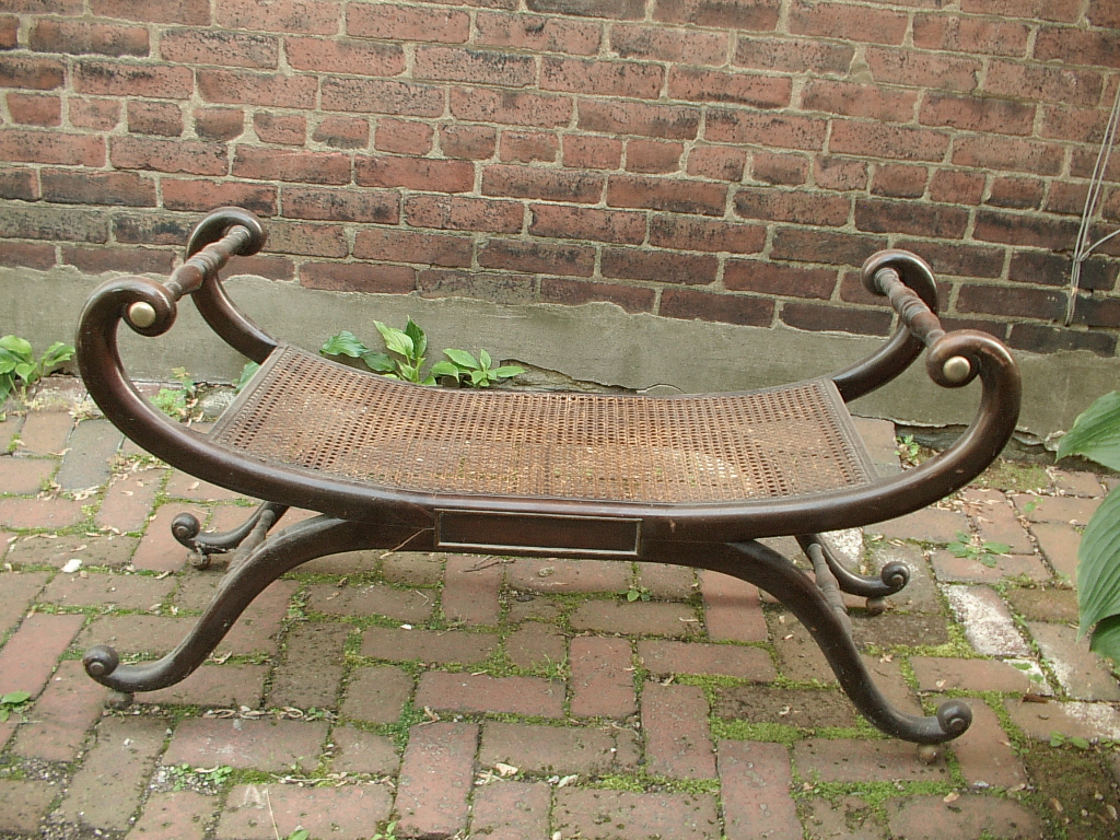 ShoponSherman Vintage Baker furniture, a cane bench project