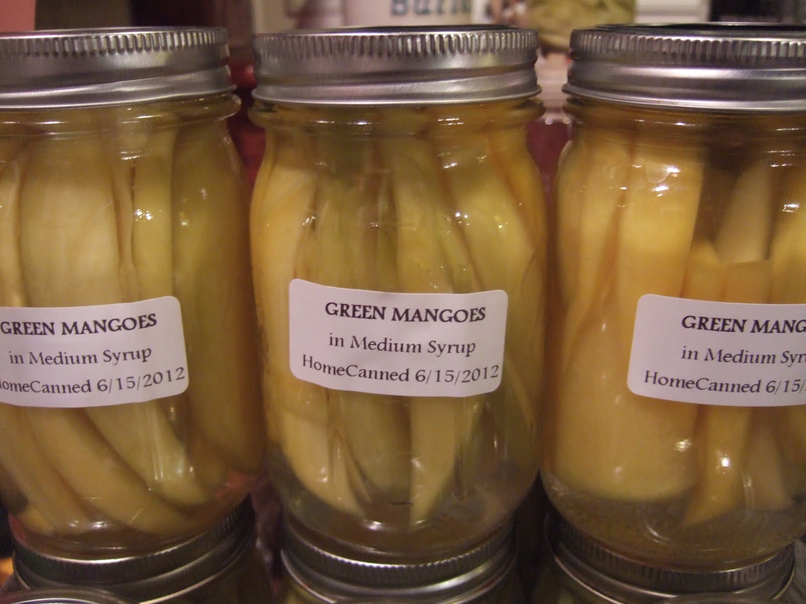 Fermentation "Burong Mangga" (Fermented Green Mangoes)