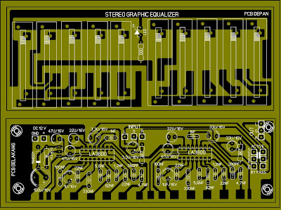 PCB Layout Cara membuat equalizer 10 Chanel Simple PCB Layout Cara membuat equalizer 10 Chanel Simple