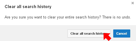 Clear all search history