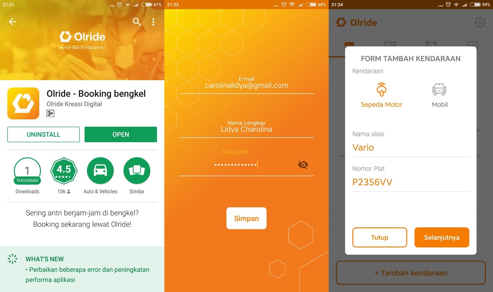 Aplikasi Olride Booking Bengkel Lebih Mudah Dan Bebas Antri Carolina Lidya S Room
