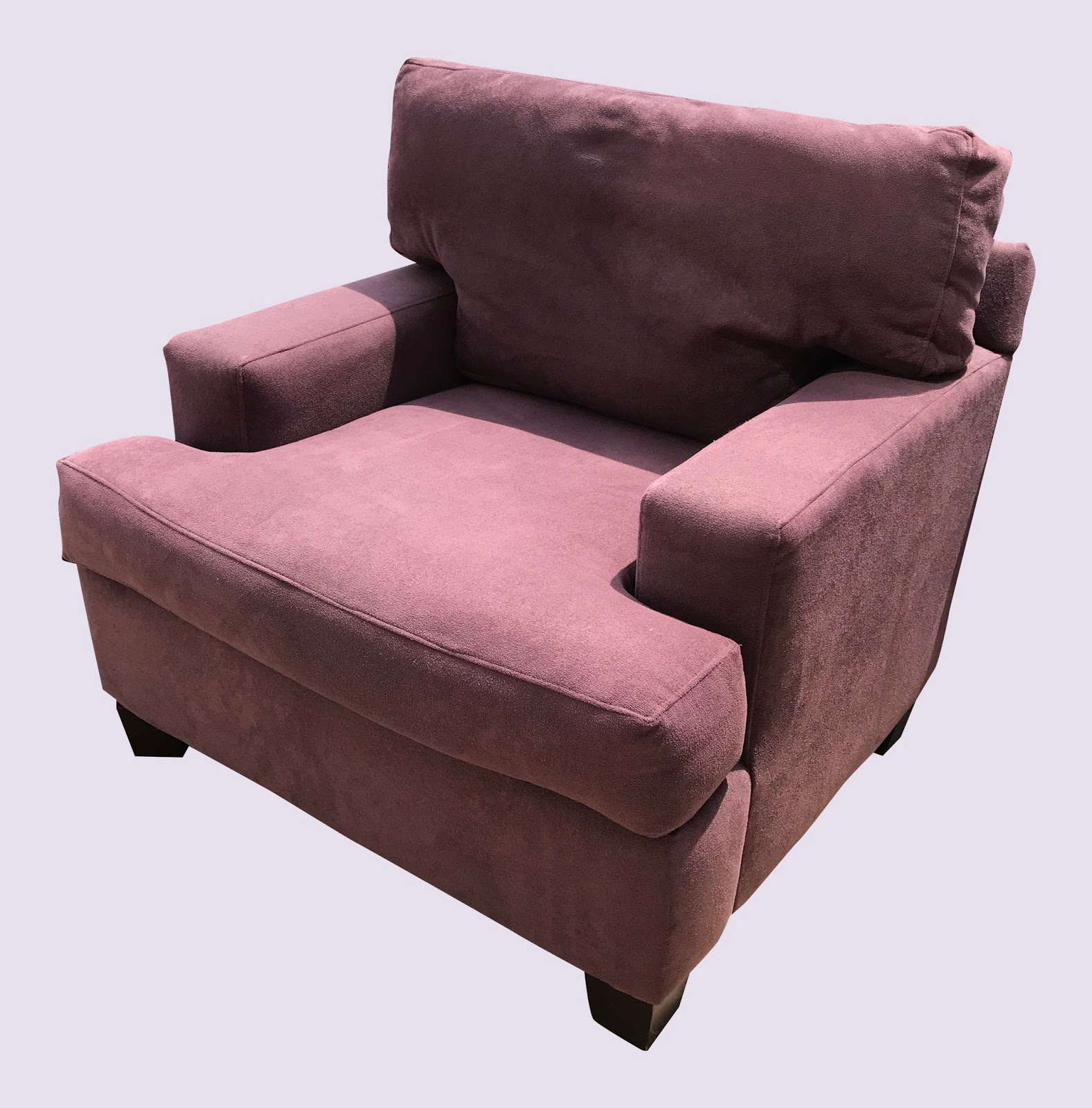 Uhuru Furniture & Collectibles Plum Chair & Ottoman 150 SOLD