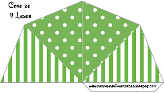 Verde con Lunares Blancos: Imprimibles para Fiesta de 15 años para Descargar Gratis.