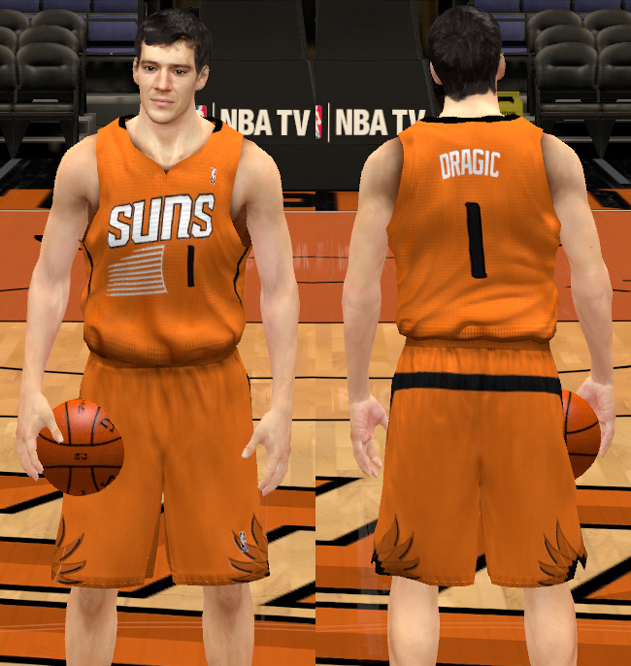 NBA 2K14 Redesigned Phoenix Suns Jerseys [Orange & Black] 