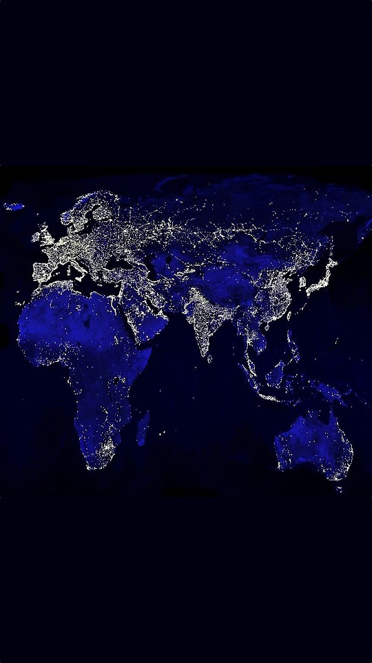 Blue Earth Map  Galaxy Note HD Wallpaper