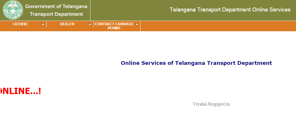 Vidyalai..!!!: How to book LLR(Learner's Licence Rule) in Telangana & A ...
