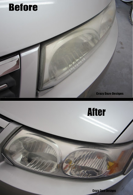 diy cleaning headlights