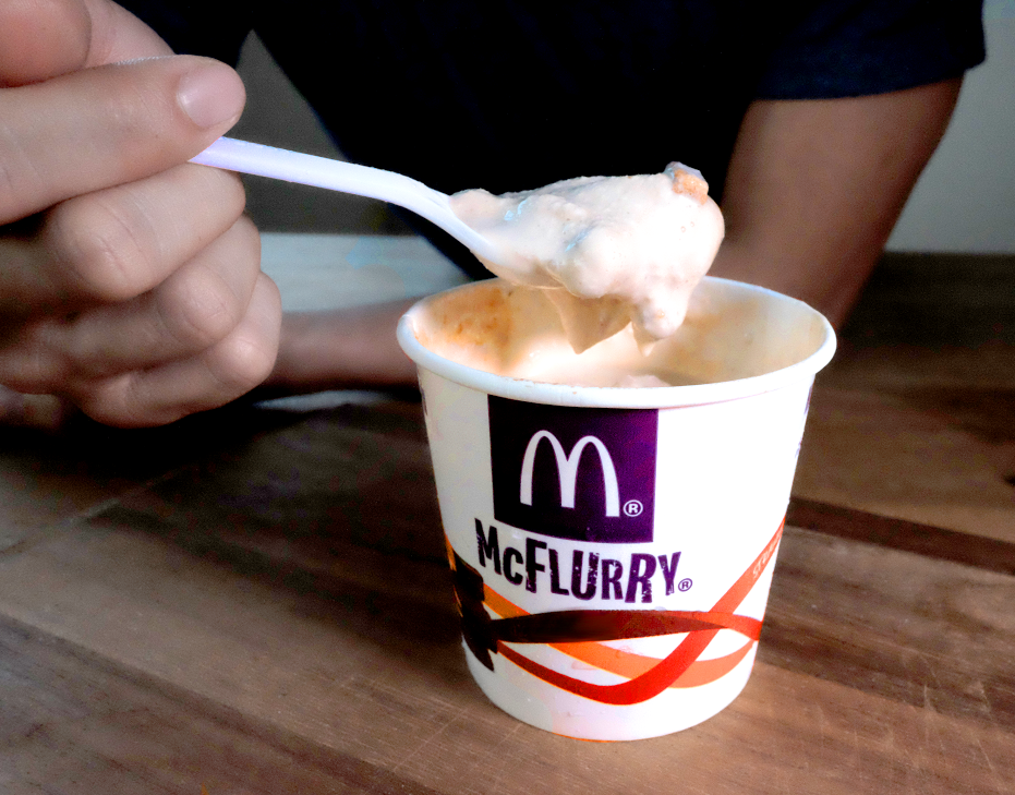 Gula Melaka McFlurry with layer cake bites.