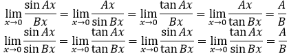 kumpulan rumus limit trigonometri