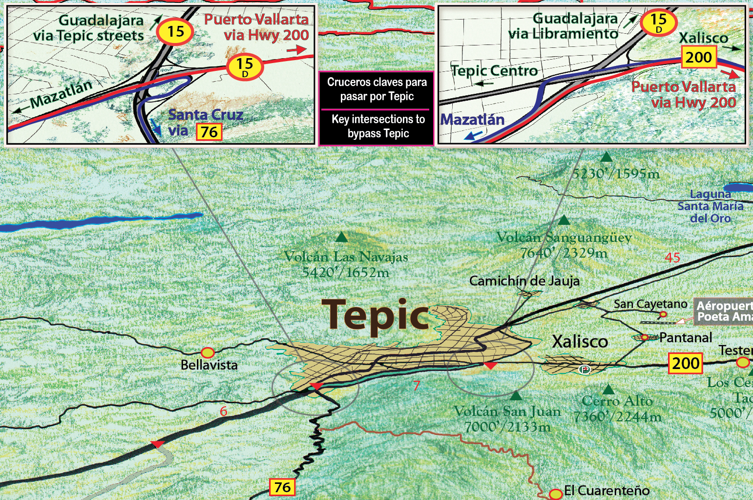 Mapa Jeff Cartography Riviera Nayarit Road Map