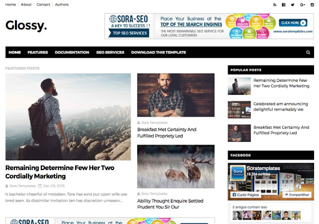 Glossy Blogger Template