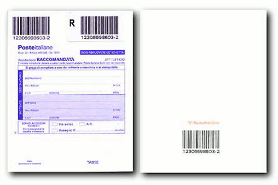 Posta Raccomandata - Poste Italiane