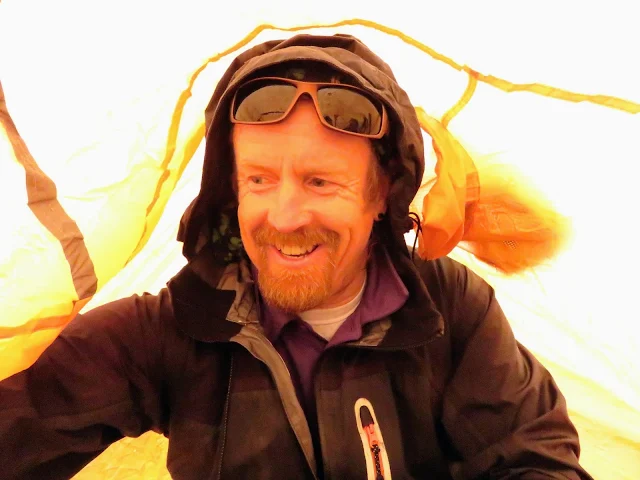 Sheltering from a storm at Knocknashee in Sligo Ireland with John from Wet Wild Adventures