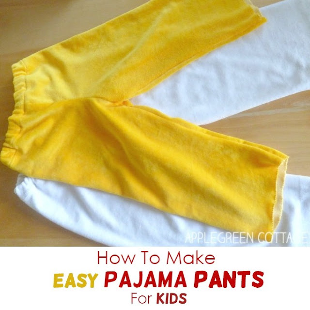 How to Make Pajama Pants For Kids - Easy Tutorial - AppleGreen Cottage