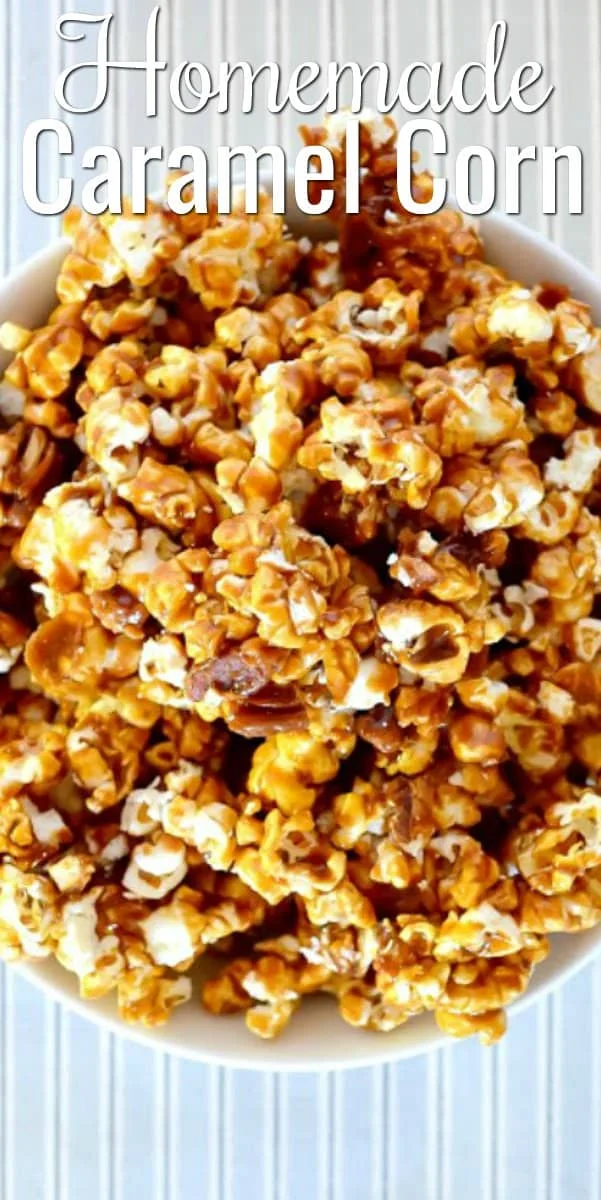 Homemade Caramel Corn Recipe is an easy to make salty sweet treat from Serena Bakes Simply From Scratch.