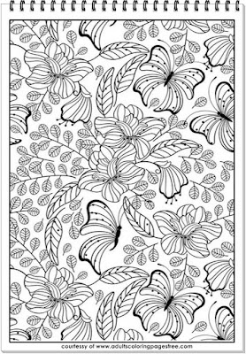 free butterfly coloring pages for adults