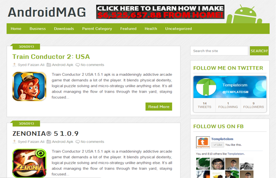AndroidMag Blogger Template 