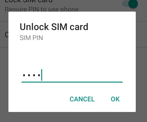 new SIM PIN new SIM PIN